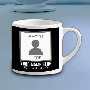 Taza De Espresso Su foto aquí Nombre y edad