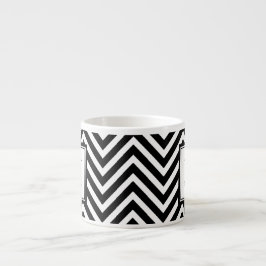 TAZA DE ESPRESSO SU MONOGRAMA, CHEVRON NEGRO