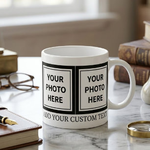 Taza De Espresso Subir 4 Fotos y Agregar Texto – Personalizar Image