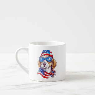 Taza De Espresso Sublimación de perro del 4 de julio-66361