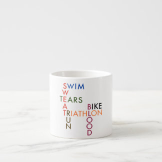 Taza De Espresso Sudor y rasgones de la sangre del Triathlon