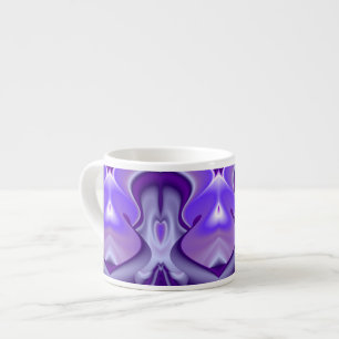 Taza De Espresso Sueños del arcoiris de flores moradas
