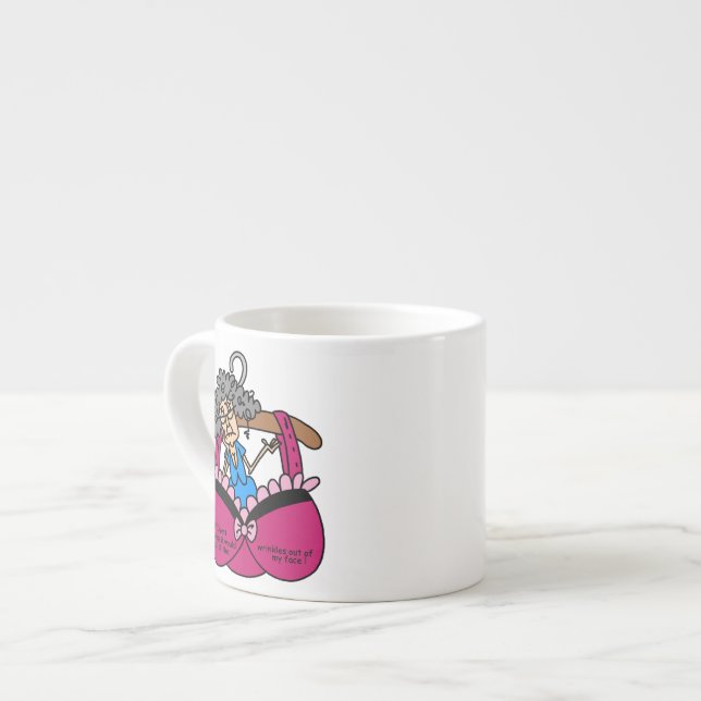 Taza De Espresso Sujetadores y humor de las arrugas (Izquierda)