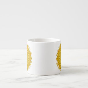 Taza De Espresso Sun Mandala en amarillo