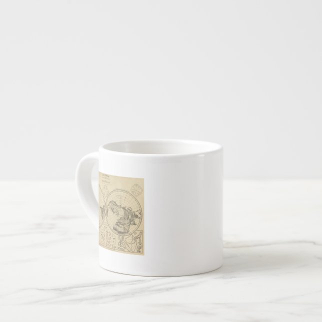 Taza De Espresso Superficie de la tierra del mundo (Izquierda)