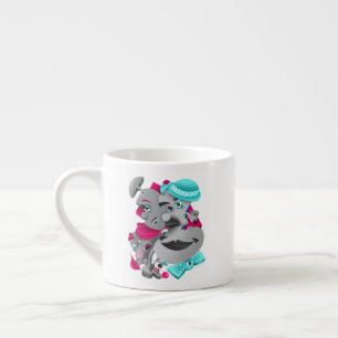 Taza De Espresso Surreal Faces Bold & Artistic Espresso Cup