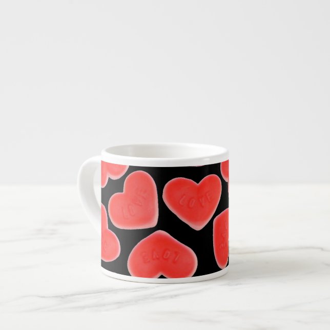 Taza De Espresso Sweet Hearts Black espresso mug (Izquierda)