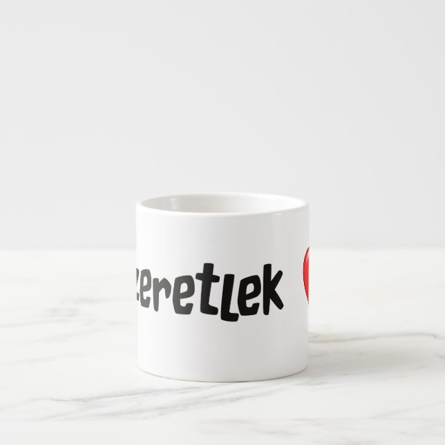 Taza De Espresso Szeretlek - te amo en húngaro (Frente)