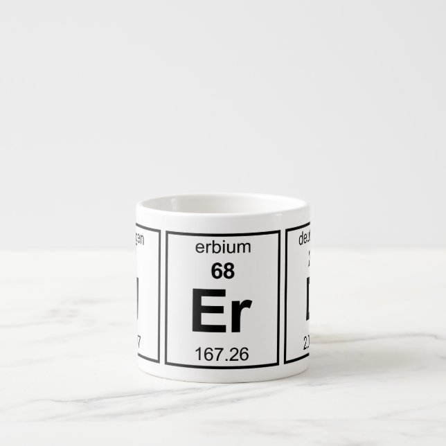 Taza De Espresso Tabla periódica de NErD (Frente)