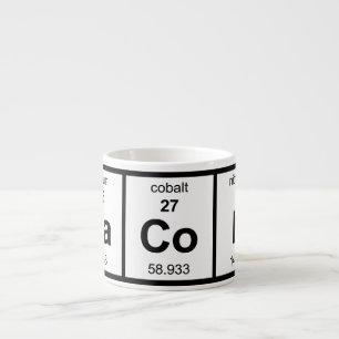 Taza De Espresso Tabla periódica del tocino