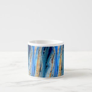 Taza De Espresso tablas de granos azules meteorizadas