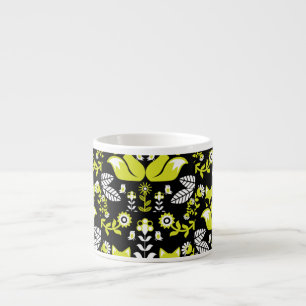 Taza De Espresso Tablero de arte folclórico nórdico de Fox