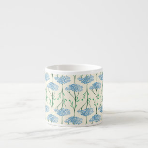 Taza De Espresso Tallos de milenrama silvestre de pradera rústica A