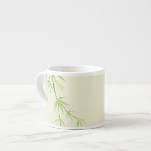 Taza De Espresso Tarjeta pintada de la acuarela con estilizado