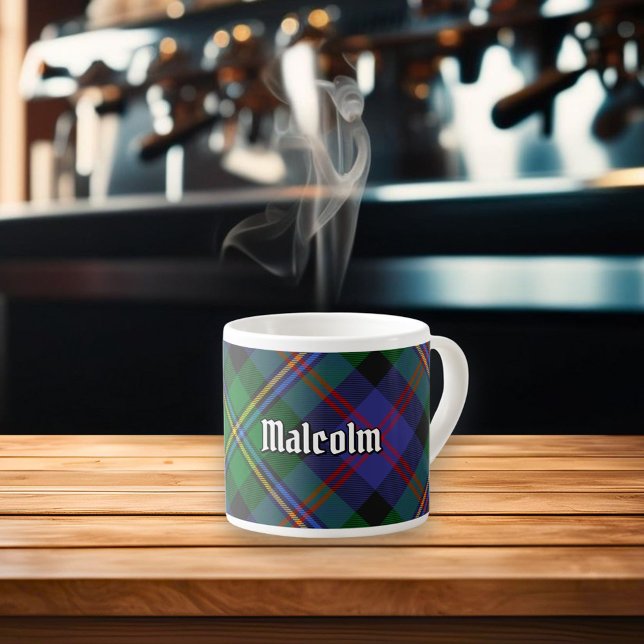 Taza De Espresso Tartan del Clan Malcolm (Subido por el creador)
