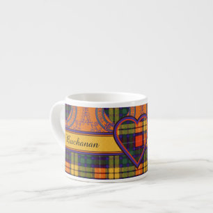 Taza De Espresso Tartán escocés de la falda escocesa de la tela