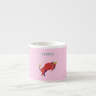 Taza De Espresso Tauro rosa, zodiaco, impresión de signo zodiacal