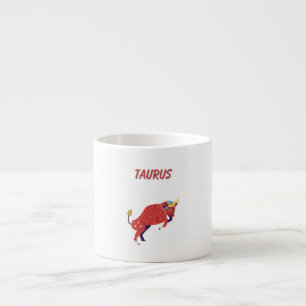 Taza De Espresso Tauro rosa, zodiaco, impresión de signo zodiacal