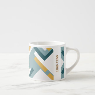 Taza De Espresso Taza Espresso diseño geométrico personalizado