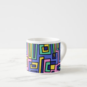 Taza De Espresso tazón de patrón geométrico