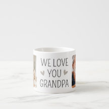 Te Amamos Abuelo Foto Minimalista Negra Moderna