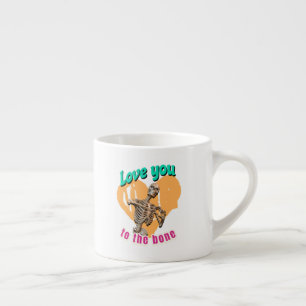 Taza De Espresso Te Amo Hasta el Tuétano Humor de Esqueleto