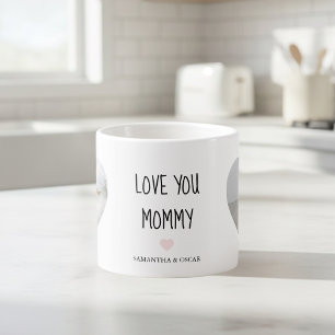 Taza De Espresso Te Amo Mami Personalizado Regalo de Foto Persona