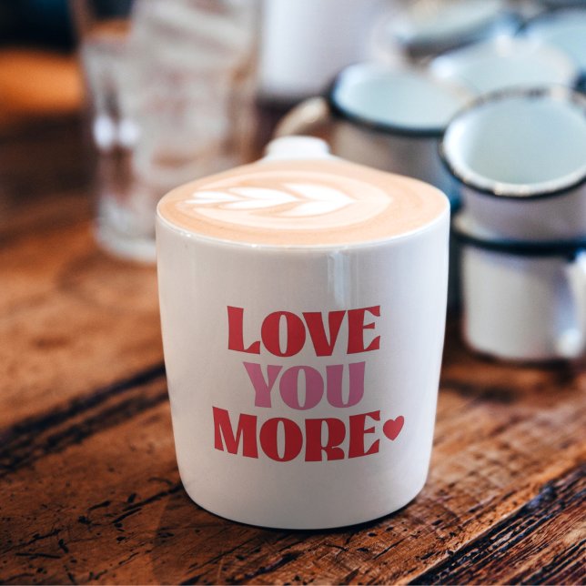 Taza De Espresso Te Amo Más San Valentín Retro (Subido por el creador)