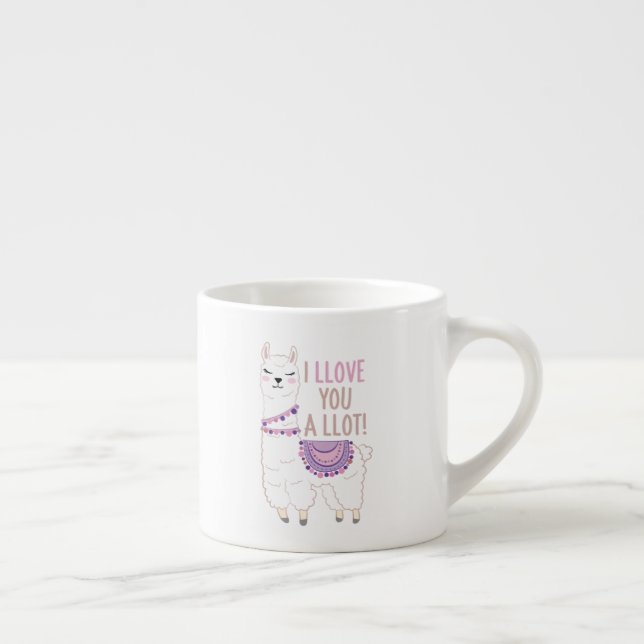 Taza De Espresso Te amo mucho - Llama divertida (Derecha)