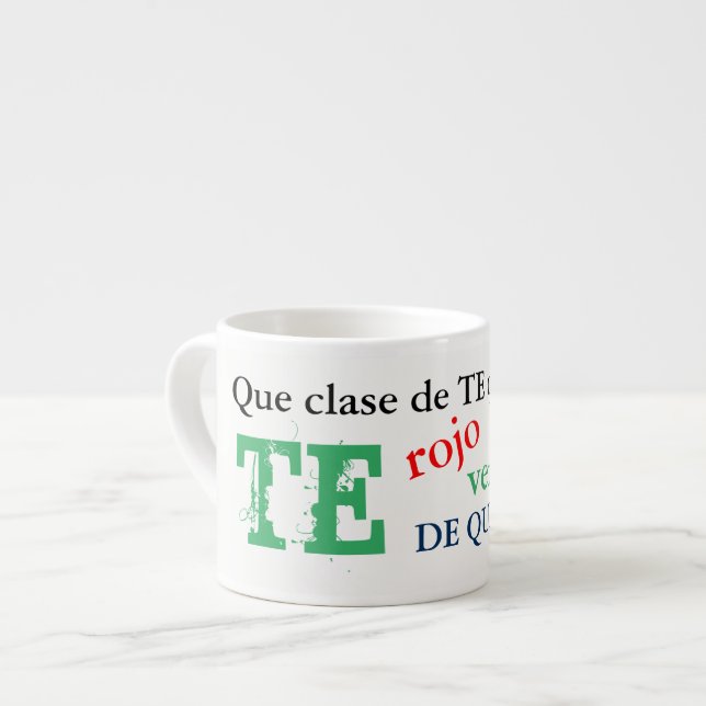 Taza De Espresso Te de querer mug tea mug (Izquierda)