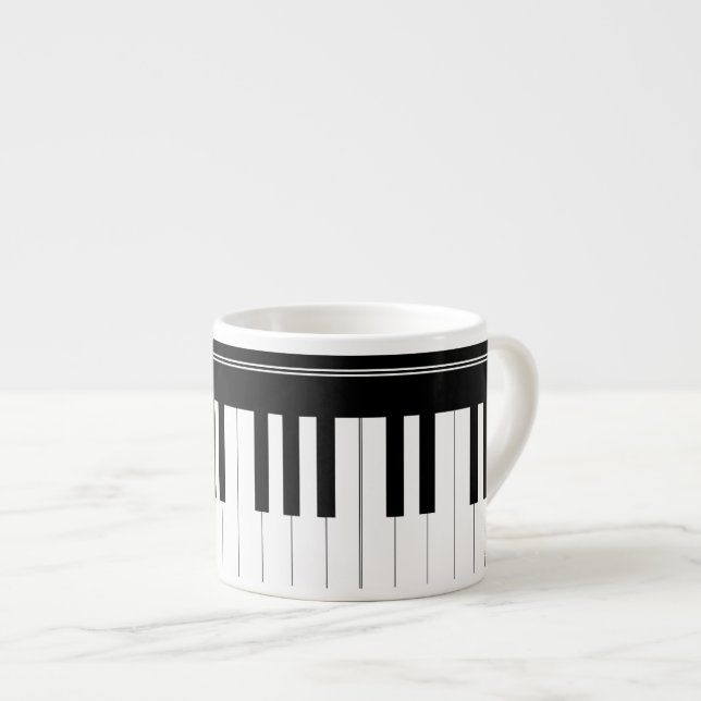 Taza De Espresso Teclado de piano (Derecha)