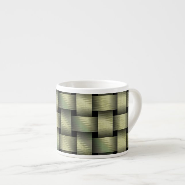 Taza De Espresso Tejido de cesta dorada (Derecha)