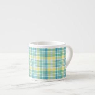 Taza De Espresso Tela escocesa en colores pastel