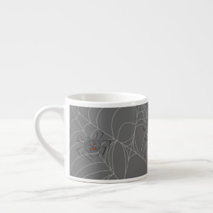 Taza De Espresso telaraña y calabazas de Halloween