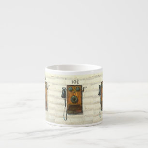 Taza De Espresso teléfono de pared antiguo espresso mug