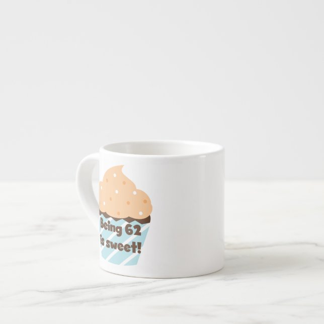 Taza De Espresso Tener 62 años es dulces camisetas y regalos (Izquierda)
