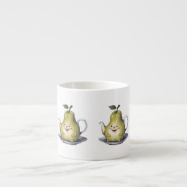 Taza De Espresso Tetera de Pera Sonriente