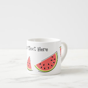 Taza De Espresso Texto de trozos de sandía