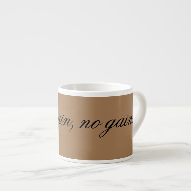 Taza De Espresso Texto personalizado | motivación de gimnasia | Y M (Derecha)