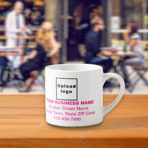 Taza De Espresso Textos de marca comercial rosa sobre Espresso Mug