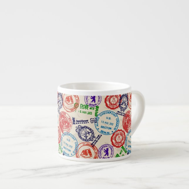 Taza De Espresso Textura con los sellos reales (Derecha)