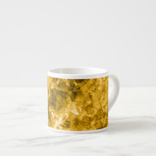 Taza De Espresso Textura cruzada amarilla