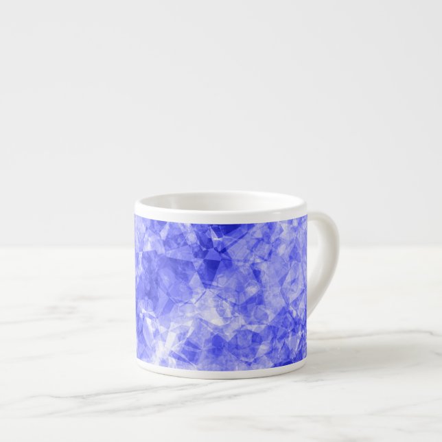 Taza De Espresso Textura cruzada azul (Derecha)
