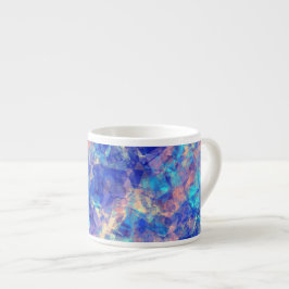 Taza De Espresso Textura cruzada azul de Azure