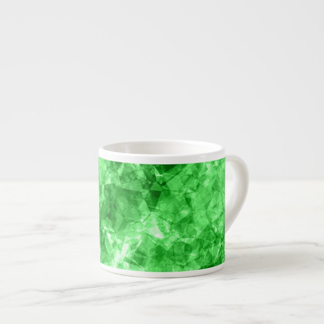 Taza De Espresso Textura cruzada verde (Derecha)