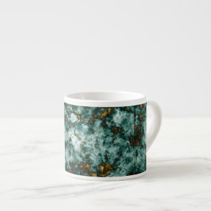 Taza De Espresso Textura de mármol verde con las venas