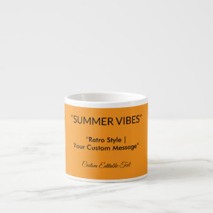 Taza De Espresso Textura Naranja Retro – Arte de Vibraciones Verani