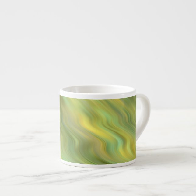 Taza De Espresso Textura ondulada amarillo giratoria (Derecha)
