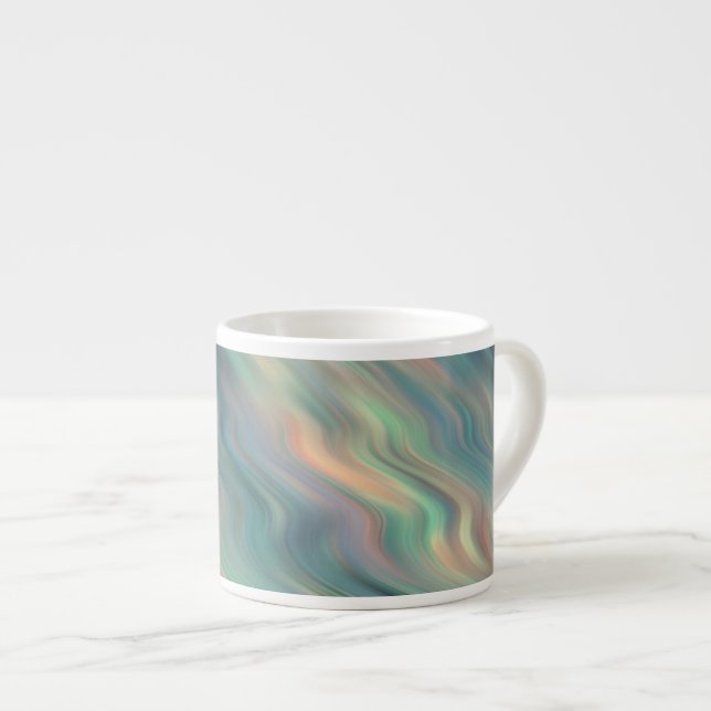 Taza De Espresso Textura ondulada azul Iris (Derecha)