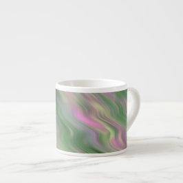 Taza De Espresso Textura ondulada de tulipán rosado